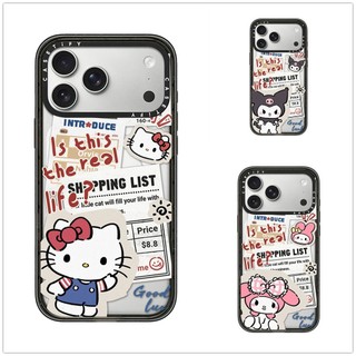 Không Dây Từ Tính Cho iPhone 17 16 15 14 13 Pro Max Plus Dễ Thương Kuromi Kitty Miếng Dán Acrylic Cứng PC Ốp điện thoại