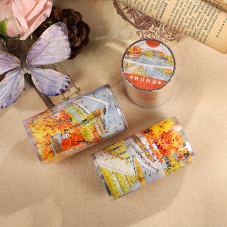 JIANWU 70mm * 5m Vintage Thu Đông Đường Phố Cây Vật Liệu Cảnh Quan Cắt Kéo Sổ Lưu Niệm PET Băng Sáng Tạo DIY Tạp Chí Văn Phòng Phẩm