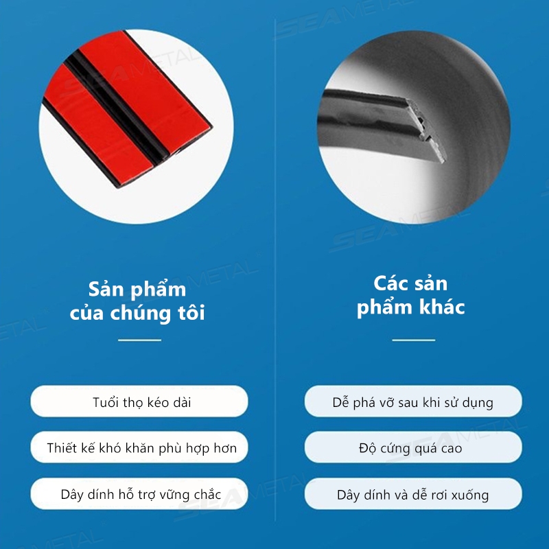 SEAMETAL Kính Chắn Gió Ô Tô Mái Dải Cao Su Tự Động Phía Trước Phía Sau Cửa Sổ Cạnh Niêm Phong Dải Chống Thấm Nước Chống Bụi Bảo Vệ Dải