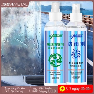 SEAMETAL 120ml Cửa Sổ Ô Tô Chống Sương Mù Xịt Sơn Lỏng Chăm Sóc Đánh Bóng Kính Chắn Gió Ô Tô Kính Chống Mưa Chất Chống Sương Mù Lớp Phủ Xịt