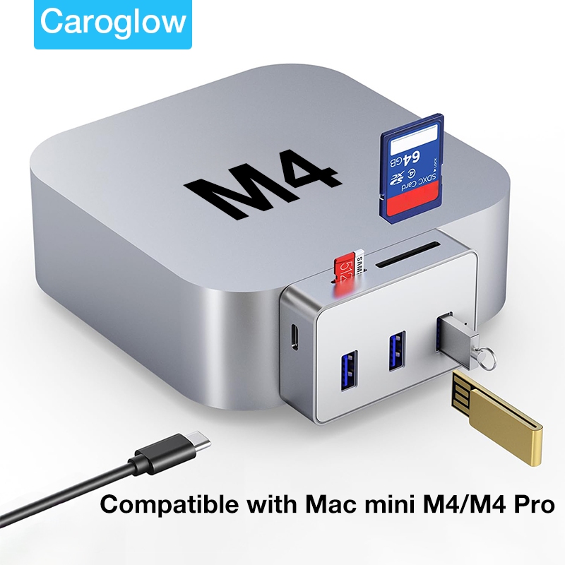 6 trong 1 USB C Hub Dock cho Mac mini M4 & M4 Pro 10Gbps Cổng USB-C ...