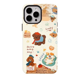 Ốp lưng hình chú chó con màu nâu cho iPhone 11 12 Pro 13 Pro Max 15 Pro Max 14 16 Pro 16 Plus 17 Air 17 Pro 17 Pro Max