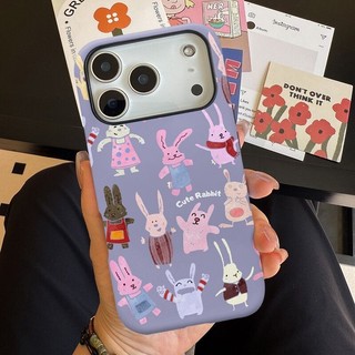 Ốp lưng nhiều họa tiết thỏ cho iPhone 11 12 Pro 13 Pro Max 15 Pro Max 14 16 Pro 16 Plus 17 Air 17 Pro 17 Pro Max