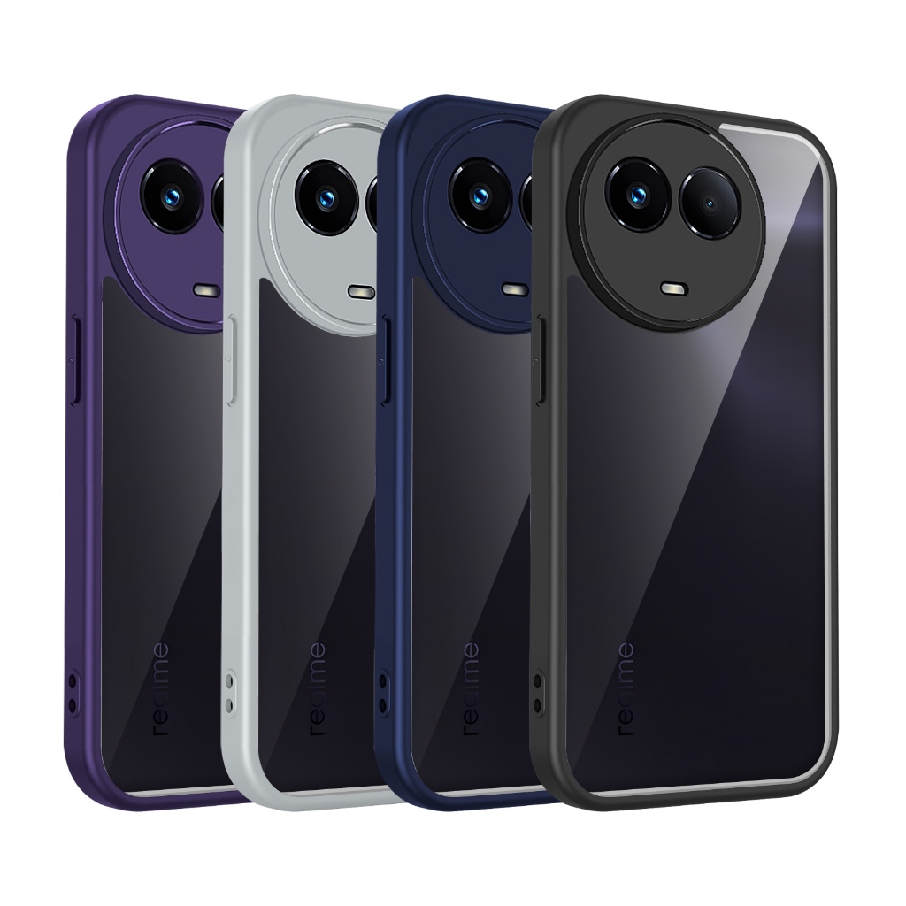 Ốp Điện Thoại Chống Sốc Trong Suốt Realme 5i 5S 6i 9 Pro 11x 11 Pro 11 Pro Plus 12X 12 Pro 12 Plus 12 Pro Plus V25 4G 5G Vỏ Cứng Bảo Vệ Acrylic Mặt Sau Phụ Kiện