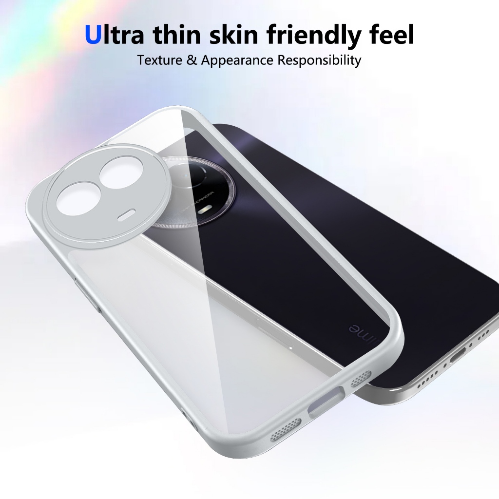 Ốp Điện Thoại Chống Sốc Trong Suốt Realme 5i 5S 6i 9 Pro 11x 11 Pro 11 Pro Plus 12X 12 Pro 12 Plus 12 Pro Plus V25 4G 5G Vỏ Cứng Bảo Vệ Acrylic Mặt Sau Phụ Kiện