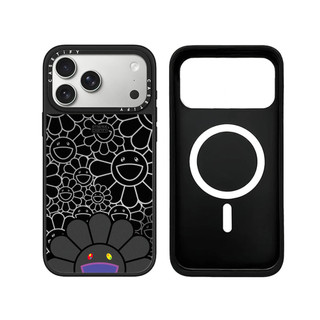 Không Dây Từ Tính Cho iPhone 17 16 15 14 13 12 11 Pro Max Plus Nụ Cười Hoa Cạnh Đen Gương Mặt Sau Ốp điện thoại Nổi Logo