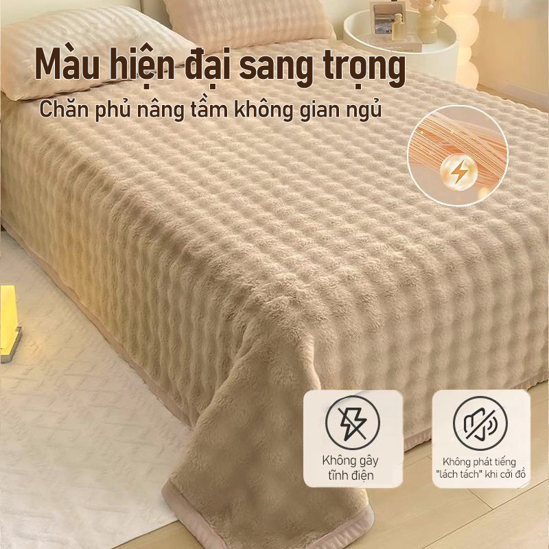 Feidimeng Chăn lông thỏ Rex thích hợp cho giường, dùng được cả bốn mùa,Mềm mại và thoải mái
