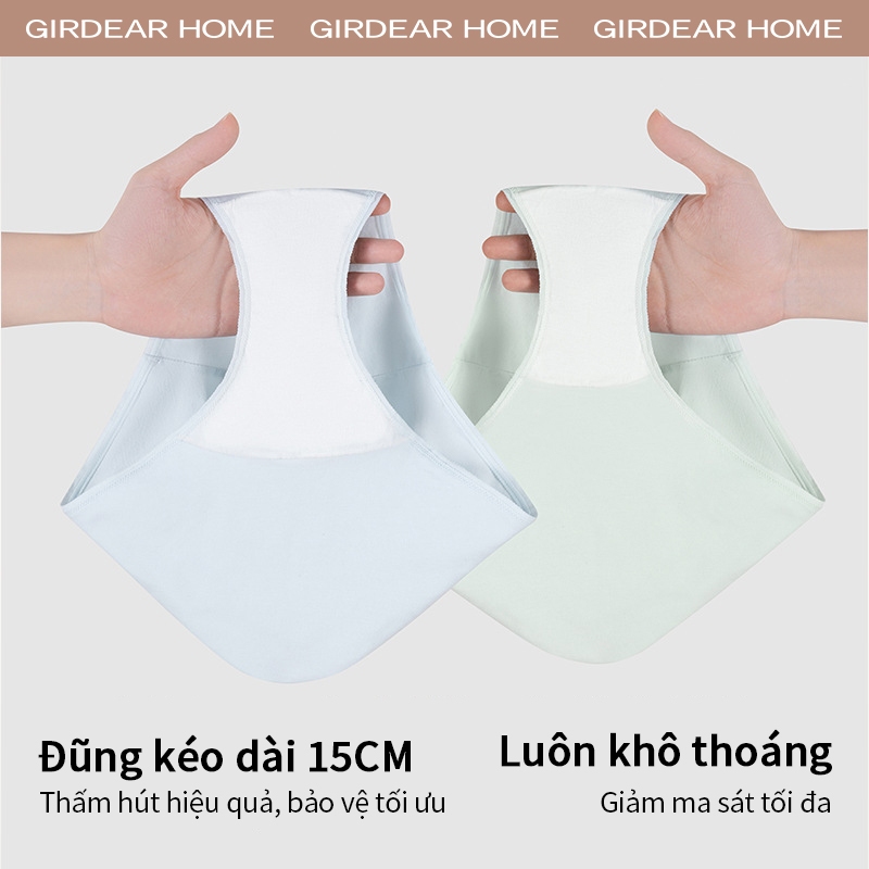 Girderear Home 3 Chiếc Quần Lót Cotton Nguyên Chất Nữ Giữa Eo Trơn Nữ Thoải Mái Màu Trơn Quần Lót M-XL không viền cotton quần lót nữ Sức Khỏe Liền Mạch Quần Lót, GH01
