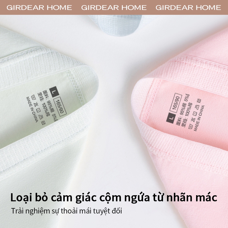 Girderear Home 3 Chiếc Quần Lót Cotton Nguyên Chất Nữ Giữa Eo Trơn Nữ Thoải Mái Màu Trơn Quần Lót M-XL không viền cotton quần lót nữ Sức Khỏe Liền Mạch Quần Lót, GH01