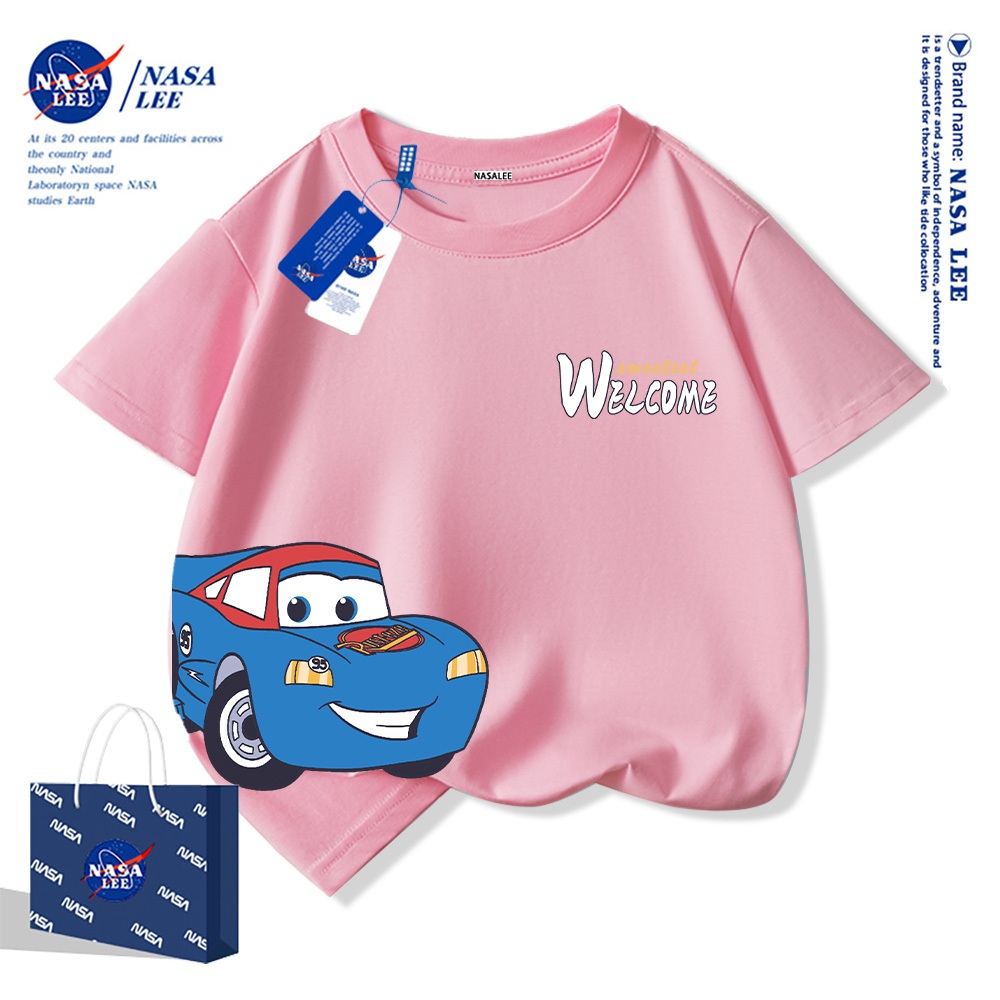 NASA áo thun cotton trẻ em 2025 mới Mềm mại và thoải mái Thời trang hiện đại
