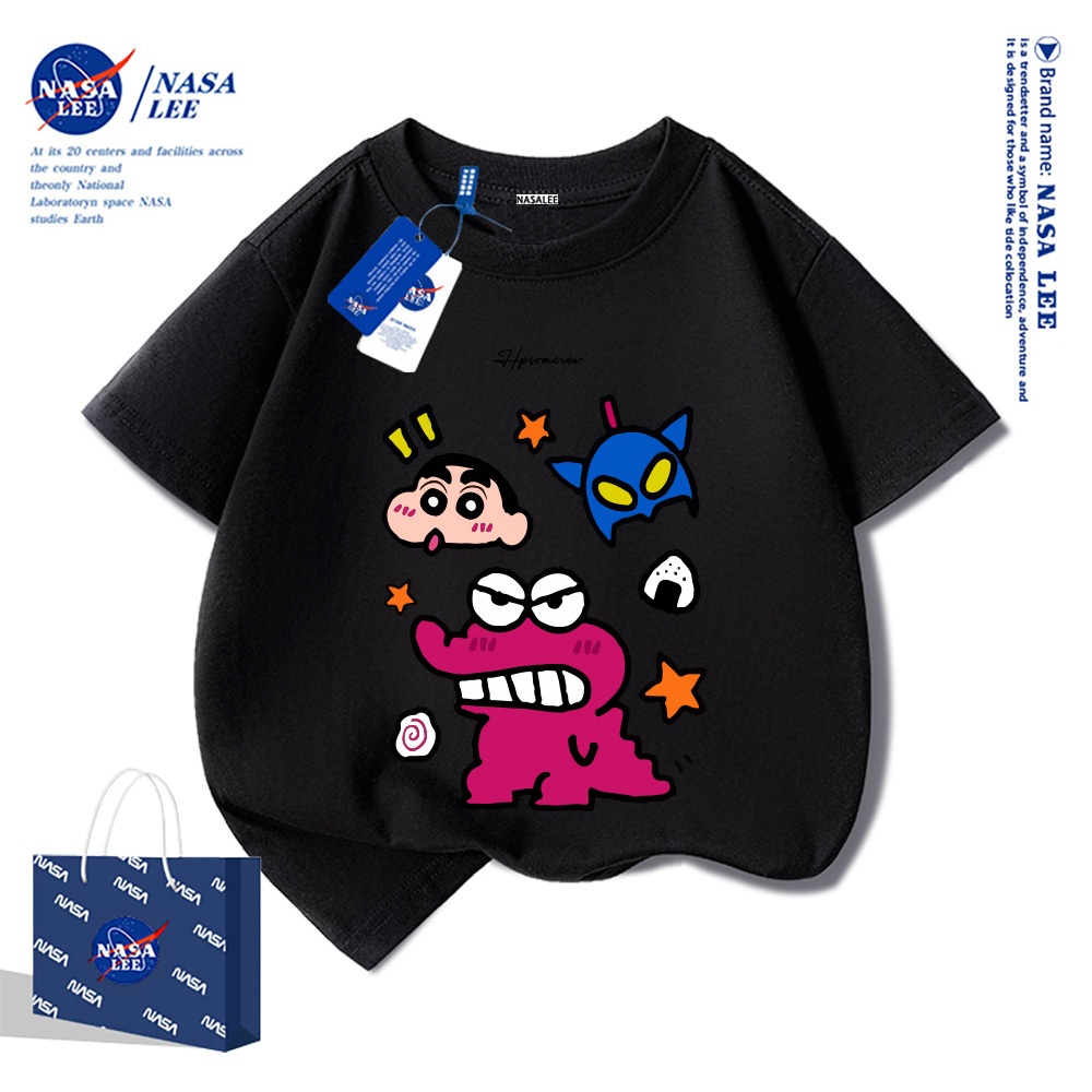 NASA Áo thun ngắn tay trẻ em cổ tròn chất cotton cao cấp  in hình dễ thương phông hè cho bé
