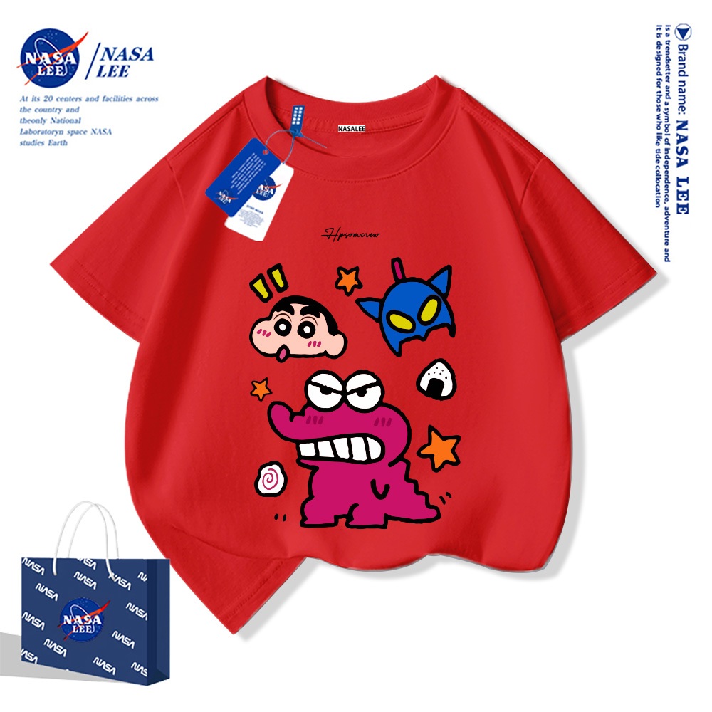 NASA Áo thun ngắn tay trẻ em cổ tròn chất cotton cao cấp  in hình dễ thương phông hè cho bé