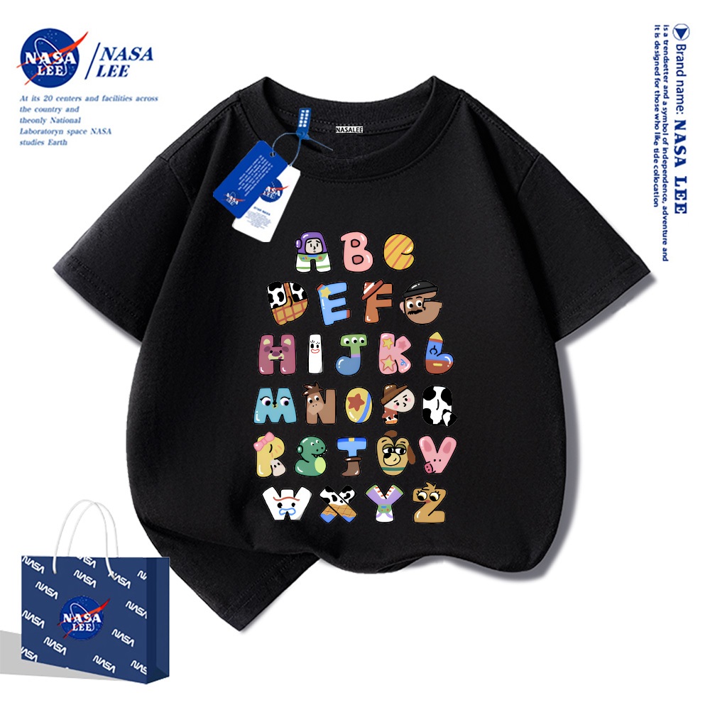 Nasa Pure Cotton Tay Ngắn 2025 Phong Cách Mới Trẻ Em Tay Ngắn Mềm Mại Thoải Mái Thời Trang Dễ Thương