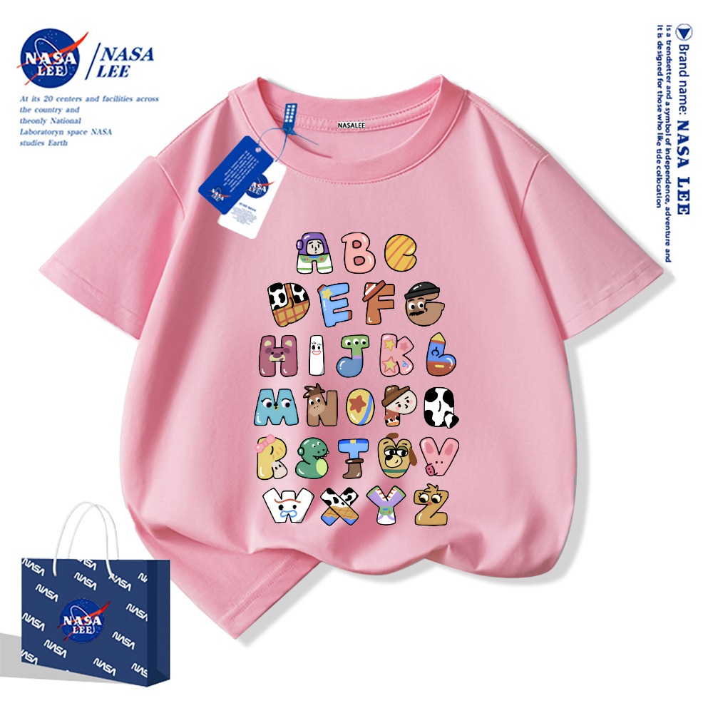 Nasa Pure Cotton Tay Ngắn 2025 Phong Cách Mới Trẻ Em Tay Ngắn Mềm Mại Thoải Mái Thời Trang Dễ Thương