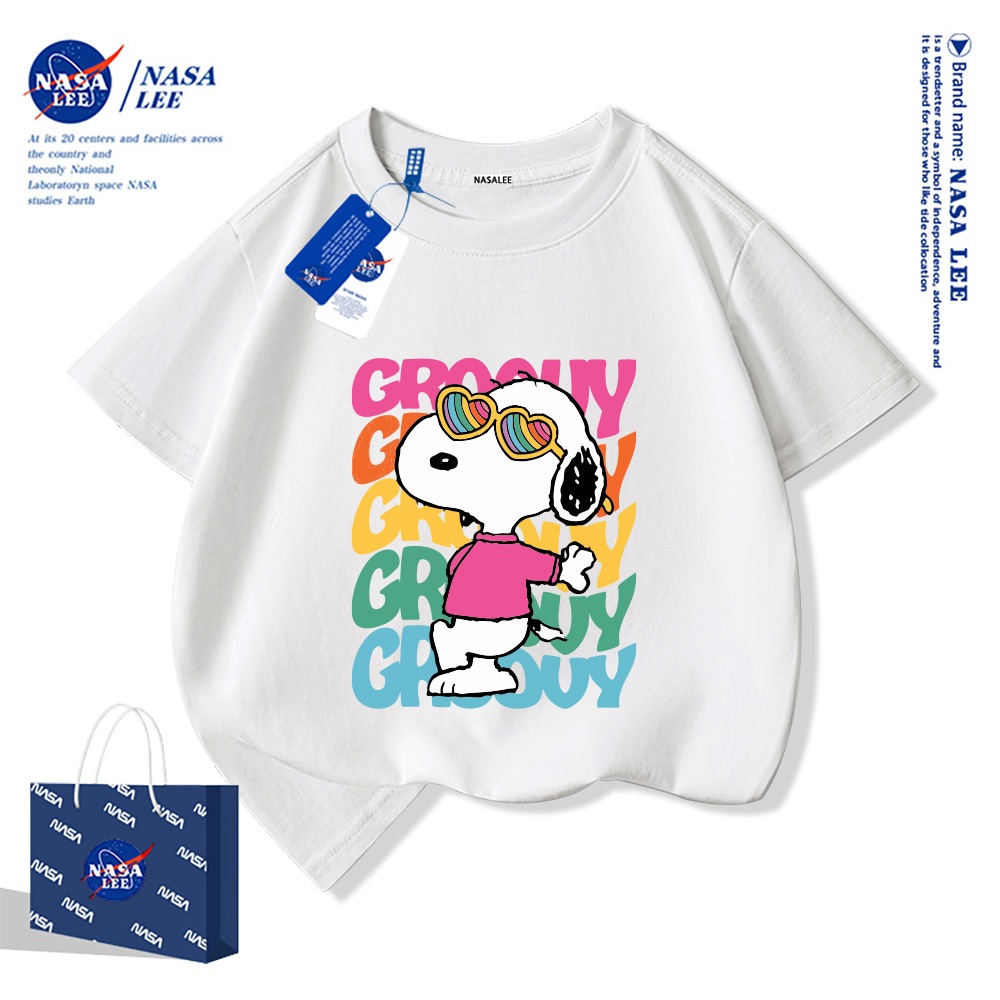 Nasa Pure Cotton Tay Ngắn 2025 Phong Cách Mới Trẻ Em Tay Ngắn Mềm Mại Thoải Mái Thời Trang Dễ Thương