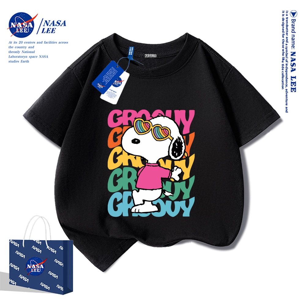 Nasa Pure Cotton Tay Ngắn 2025 Phong Cách Mới Trẻ Em Tay Ngắn Mềm Mại Thoải Mái Thời Trang Dễ Thương