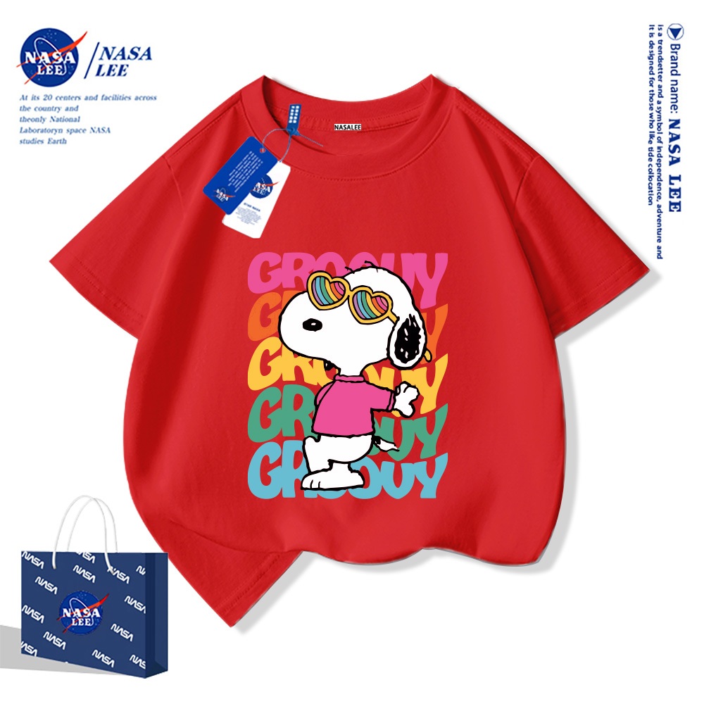 Nasa Pure Cotton Tay Ngắn 2025 Phong Cách Mới Trẻ Em Tay Ngắn Mềm Mại Thoải Mái Thời Trang Dễ Thương