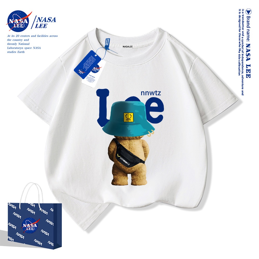 NASA áo thun cotton trẻ em 2025 mới áo phông bé Áo thun cộc tay cho bé trai bé gái