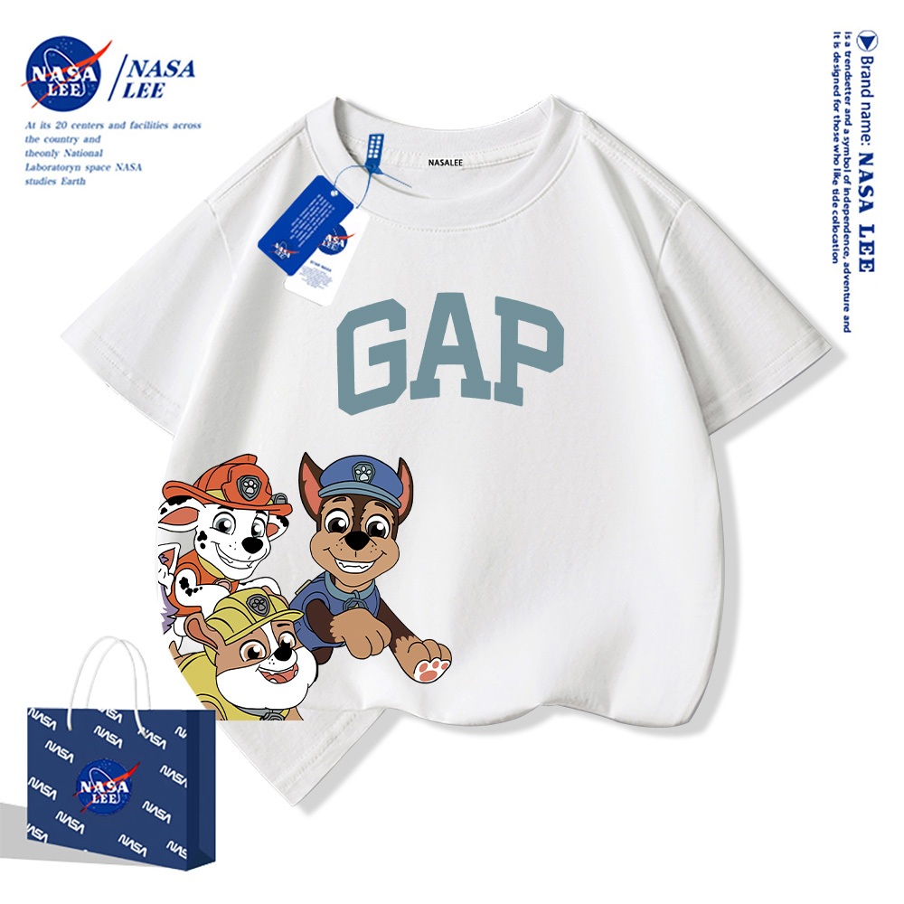 Nasa Pure Cotton Tay Ngắn 2025 Phong Cách Mới Trẻ Em Tay Ngắn Mềm Mại Thoải Mái Thời Trang Dễ Thương