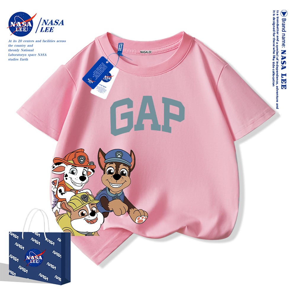 Nasa Pure Cotton Tay Ngắn 2025 Phong Cách Mới Trẻ Em Tay Ngắn Mềm Mại Thoải Mái Thời Trang Dễ Thương