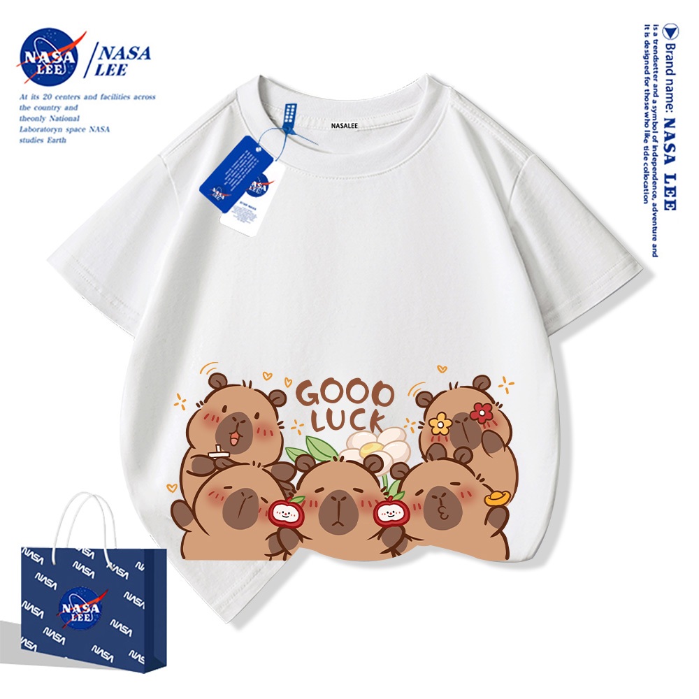 NASA áo thun cotton trẻ em 2025 mới áo phông bé Áo thun cộc tay cho bé trai bé gái