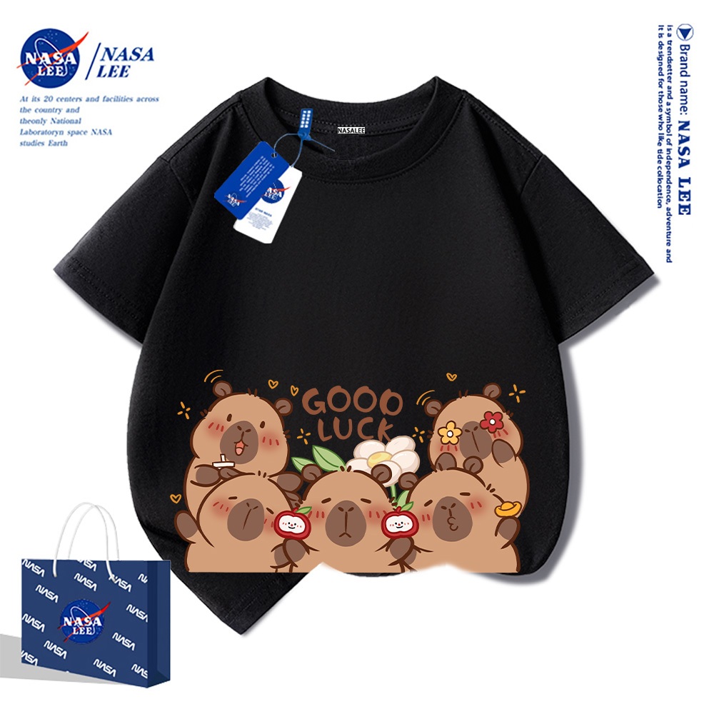 NASA áo thun cotton trẻ em 2025 mới áo phông bé Áo thun cộc tay cho bé trai bé gái