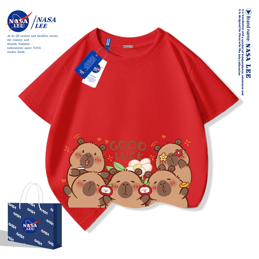 NASA áo thun cotton trẻ em 2025 mới áo phông bé Áo thun cộc tay cho bé trai bé gái