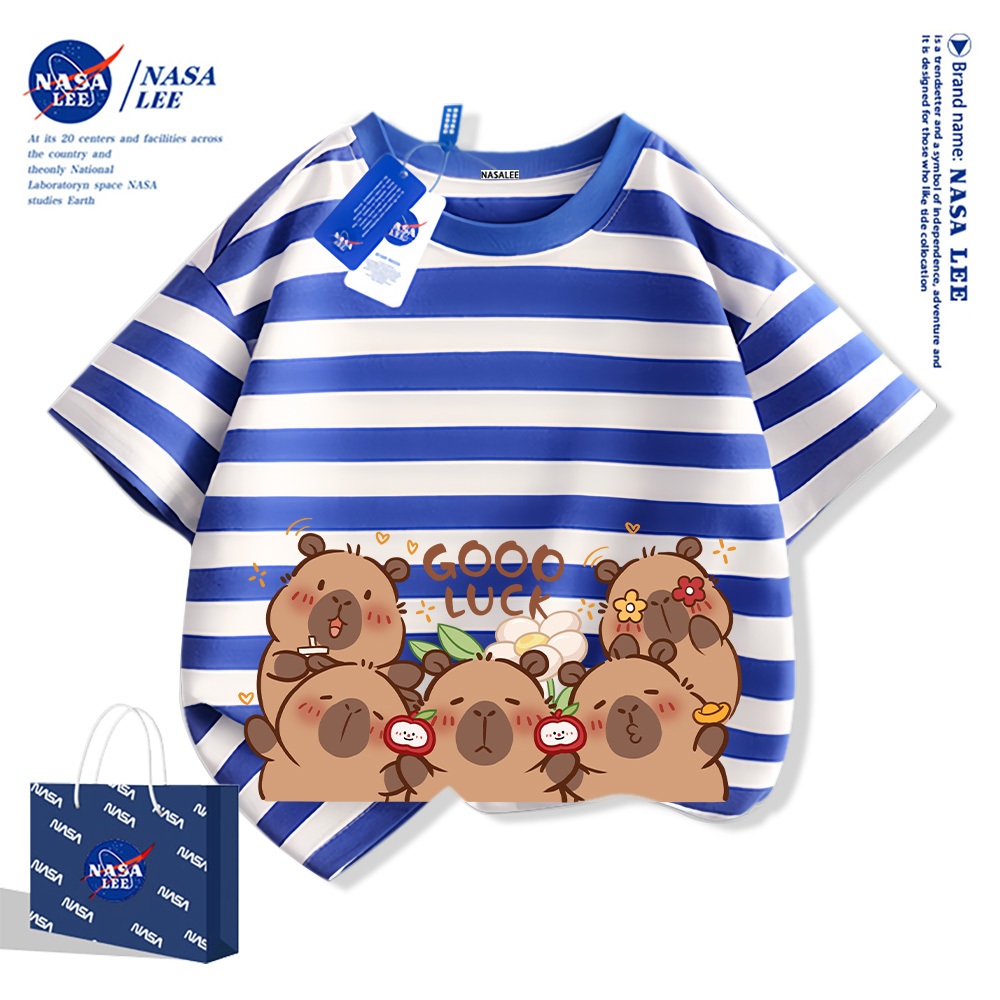 NASA áo thun cotton trẻ em 2025 mới áo phông bé Áo thun cộc tay cho bé trai bé gái