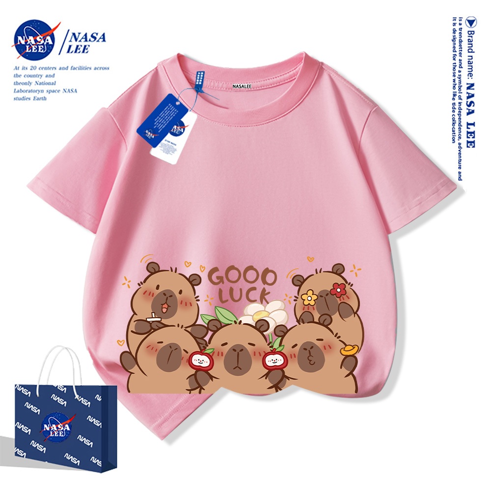 NASA áo thun cotton trẻ em 2025 mới áo phông bé Áo thun cộc tay cho bé trai bé gái