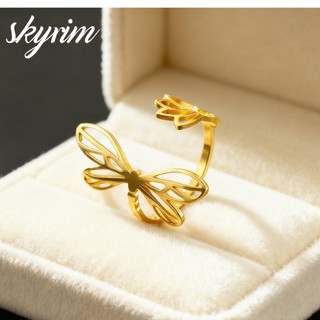 SKYRIM Dragonfly Mở Vòng Điều Chỉnh Thời Trang Cổ Điển Thanh Lịch Nữ Trang Sức
