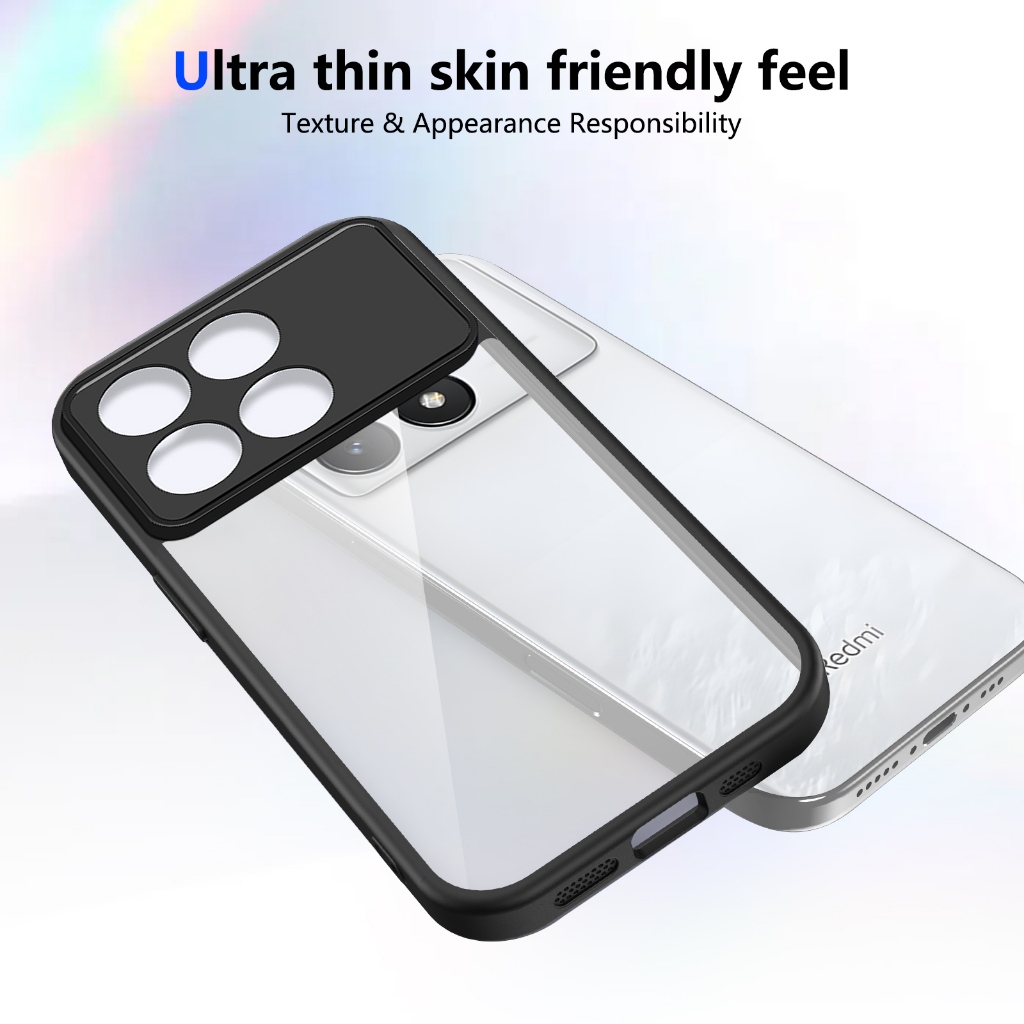 Ốp Điện Thoại Chống Sốc Trong Suốt Xiaomi POCO F6 F7 F8 Pro Ultra 5G Vỏ Cứng Bảo Vệ Acrylic Mặt Sau Phụ Kiện