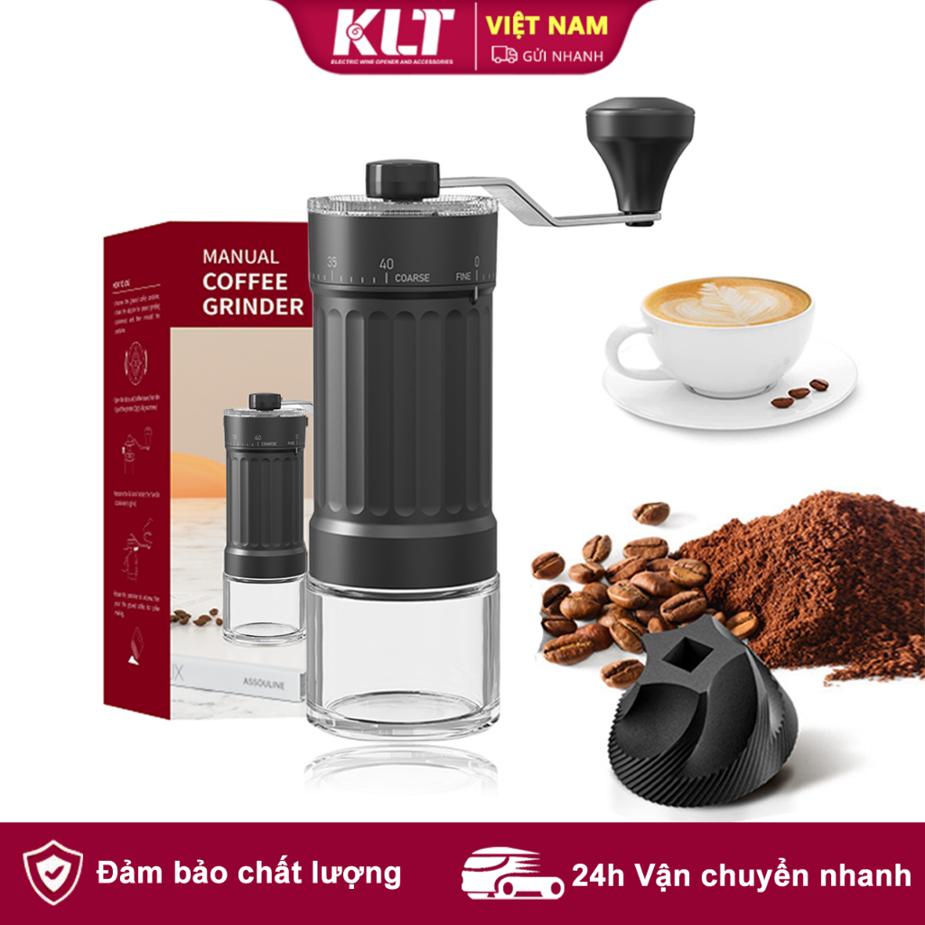 CLITON Hướng dẫn sử dụng Máy xay cà phê bằng thép không gỉ Điều chỉnh độ thô bằng gốm Lõi mài Pengisar Kacang Kopi