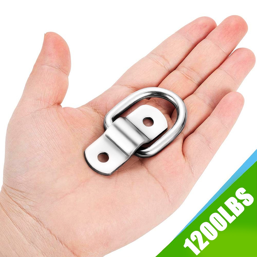 D Nhẫn Buộc Xuống Neo Vòng Kéo Móc Thép Không Gỉ Lashing Vòng Tải Phù Hợp Cho Xe Thuyền Hàng Hóa Xe Kéo Xe RV Van