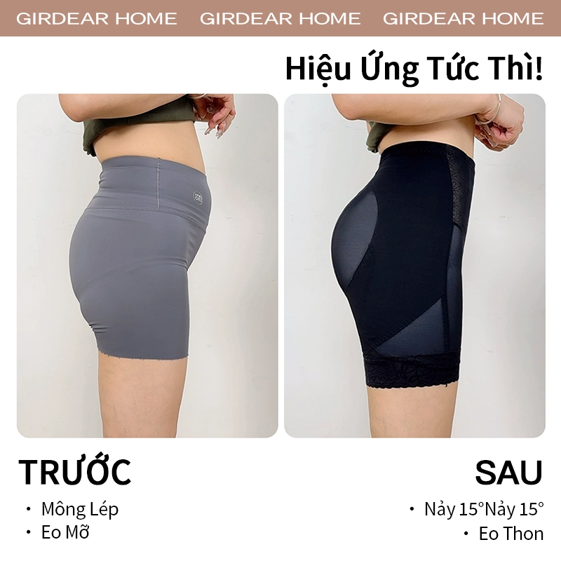 Girdear Home sexy thoáng khí quần lót nữ Dây Lưng Nhà Cao Cấp Nâng Mông Shaper Nữ Đệm Quần Lót Nâng Mông Định Hình Lưới Ren Thoáng Khí Kiểm Soát Bụng Quần Lót Giảm Béo Bụng,GH04