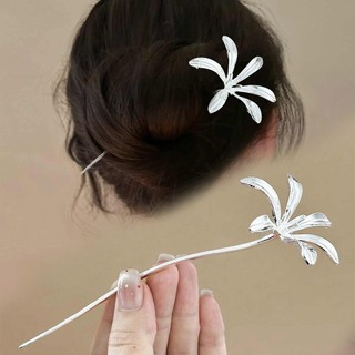 Kẹp Tóc Bạc Hoa Hyacinth Phong Cách Trung Quốc - Phụ Kiện Tóc Thời Trang