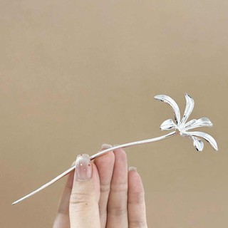 Kẹp Tóc Bạc Hoa Hyacinth Phong Cách Trung Quốc - Phụ Kiện Tóc Thời Trang