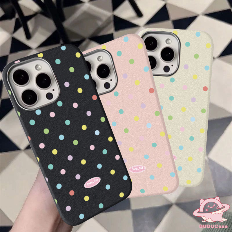 Ốp Lưng Cho Redmi 12C 9A 13C 14C 13X A3 10C 10A Note 8 9 10 9C 9 10 9C NFC 12 A1 9T A2 Note 14 12 13 11s Pro Màu Tươi Chấm Bi Chữ Da Họa Tiết Điện Thoại Mềm Mại Ốp lưng