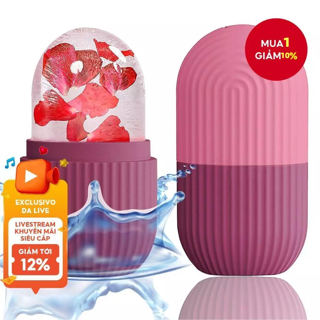 1 Con Lăn Đá Silicon Cho Mặt - Da Massage - Con Lăn Massage Làm Đẹp Cho Mắt, Cổ, nếp nhăn hiệu quả với bóng đá massage mặt cao cấp!