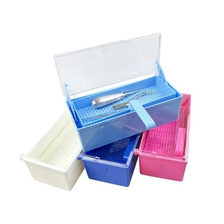 Hộp khử trùng dụng cụ nha khoa mới Hộp đựng gương miệng và tổ chức khay xăm và dụng cụ làm móng ngâm nâng hộp khử trùng