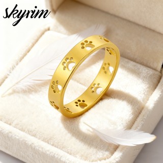 Skyrim Rỗng Mèo Móng Vuốt Nhẫn Titan Trang Sức Thời Trang Cho Nữ