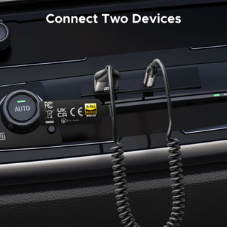 Bộ chuyển đổi AUX trên ô tô UGREEN Bluetooth 6.0 – Âm thanh độ phân giải cao, LDAC / AAC / SBC, Cuộc gọi rảnh tay