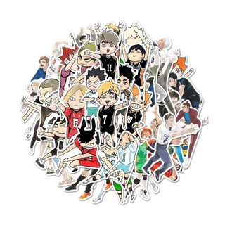 60 chiếc Haikyu Trừu tượng!! Anime Sticker Phim hoạt hình Graffiti Kid Quà tặng Nhãn dán trang trí chống nước