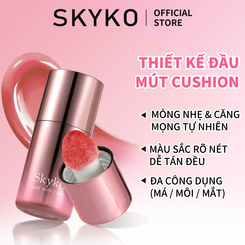 【Combo 299k】SKYKO Má Hồng Blush Dưỡng ẩm Phấn Má Hồng Dạng Lỏng 7 Màu