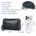 CONTACTS Da Thật Chính HãngVintage Nam Túi Ly Hợp RFID Ví Túi Ví Dài Thường Ngày Túi Xách Du Lịch Dung Tích Lớn — ảnh 4