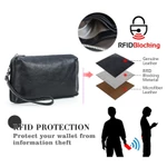 CONTACTS Da Thật Chính HãngVintage Nam Túi Ly Hợp RFID Ví Túi Ví Dài Thường Ngày Túi Xách Du Lịch Dung Tích Lớn — ảnh 7