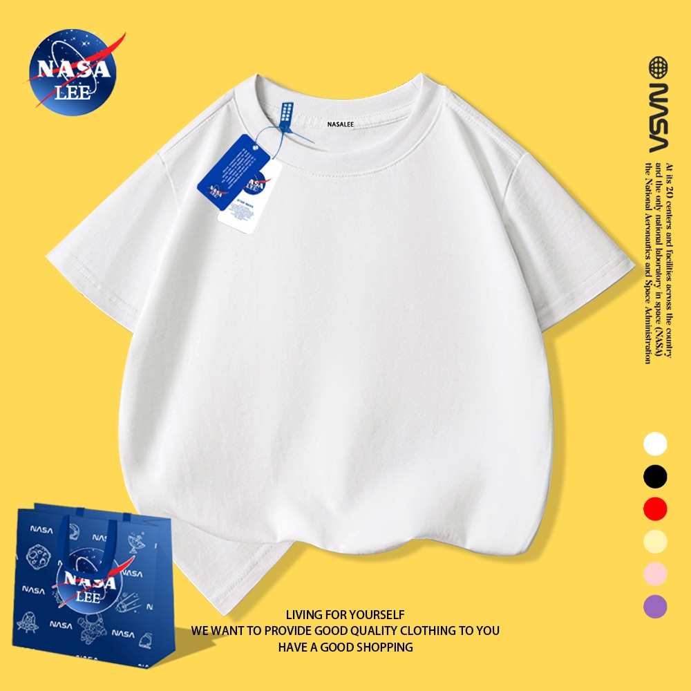 NASA Áo thun trẻ em, vải mềm mại, nhiều màu sắc, mặc trong ngoài, phù hợp trẻ 2-16 tuổi
