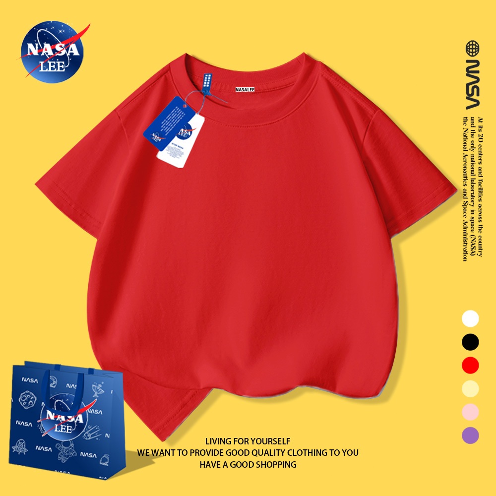NASA Áo thun trẻ em, vải mềm mại, nhiều màu sắc, mặc trong ngoài, phù hợp trẻ 2-16 tuổi