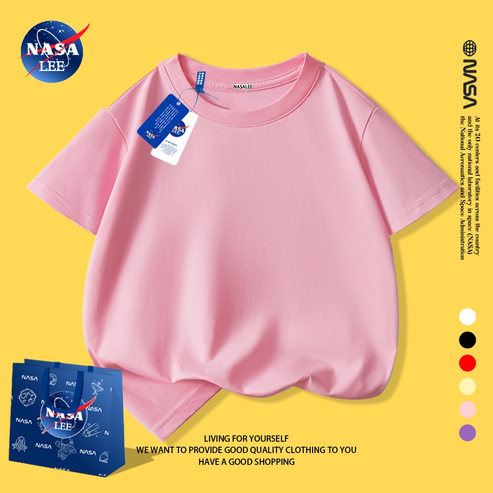 NASA Áo thun trẻ em, vải mềm mại, nhiều màu sắc, mặc trong ngoài, phù hợp trẻ 2-16 tuổi