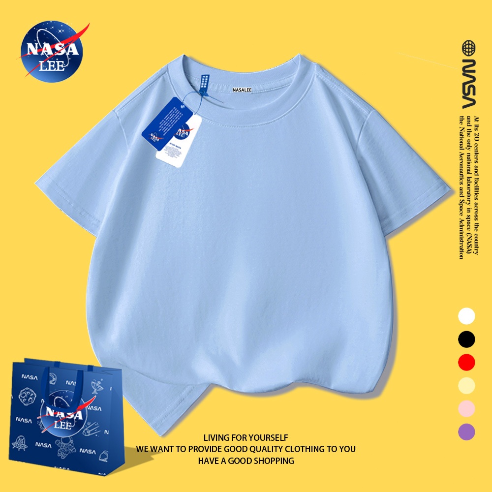 NASA Áo thun trẻ em, vải mềm mại, nhiều màu sắc, mặc trong ngoài, phù hợp trẻ 2-16 tuổi