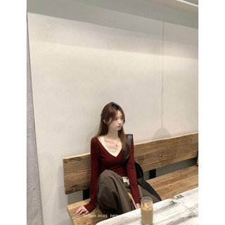 [BANKO] Áo sơ mi nữ slim-fit thu đông, thiết kế ômbody, nhìn như hai mảnh